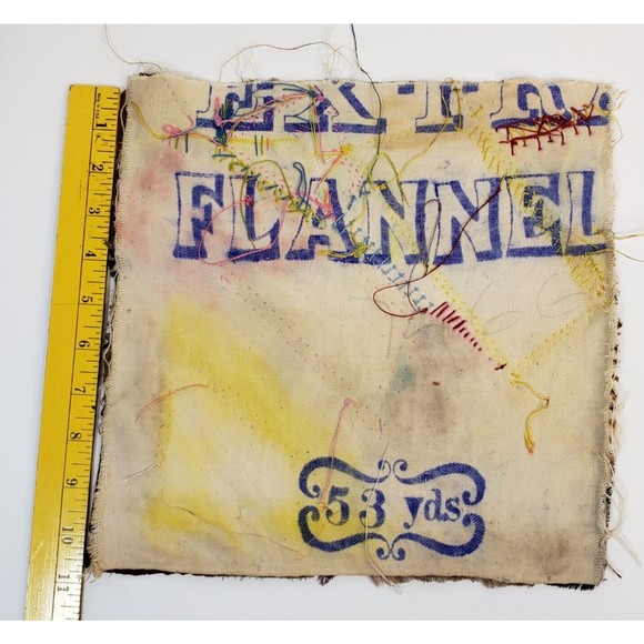 Antique Crazy Quilt 11" Square Block Flannel Backing Velvet Satin Embroidery - Picture 2 of 13